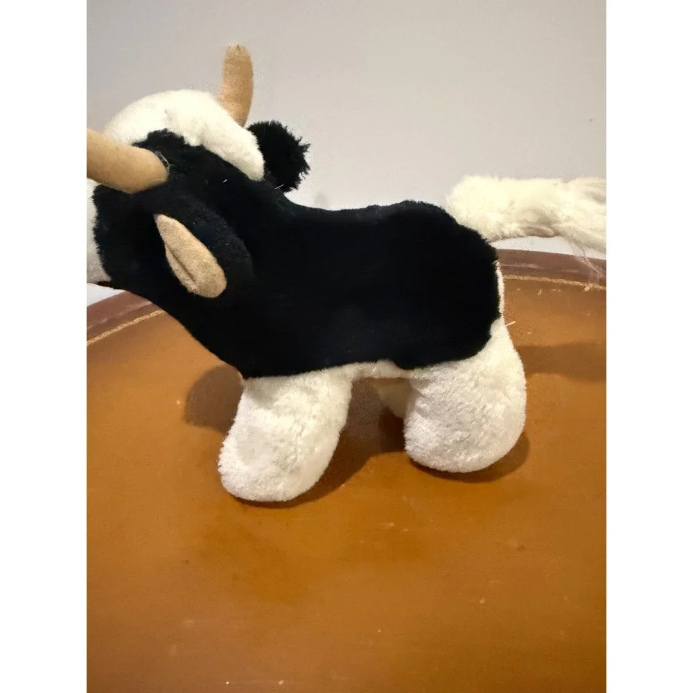 Mary Meyer Plush Bull Kids Small Black White Excellent Standing Stuffed Animal